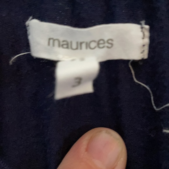 EUC Maurices Blue Tank with White Anchors & Macrame Racerback, Size 3x - Picture 4 of 8